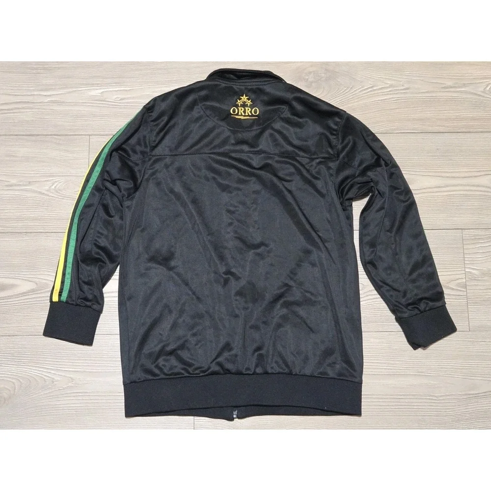 Jamaica Jacket Boys Youth 14-16 Black Full Zip Track Pockets Orro Sportsgear